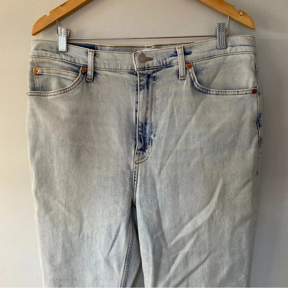 RE/DONE 70’s Crop Boot Cut Denim Jeans Calm Waters $285 msrp Size 30 - Picture 3 of 8